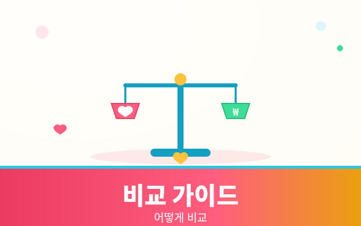 유병자보험 비교 가이드 저울 일러스트